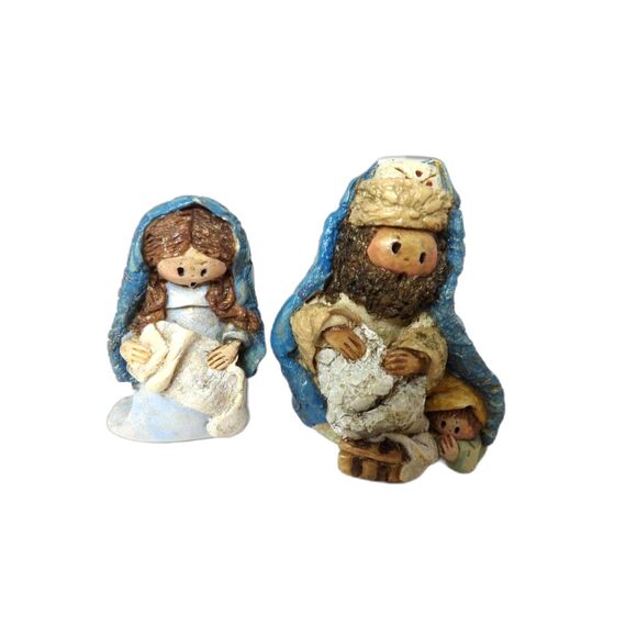 5 LaBerge Nativity Creche Manger SIGNED Vintage 91 92 93 Colorful Bible Rare - Picture 4 of 12